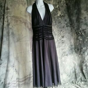 Beaded & Mesh Formal Cocktail Evening Dress 14